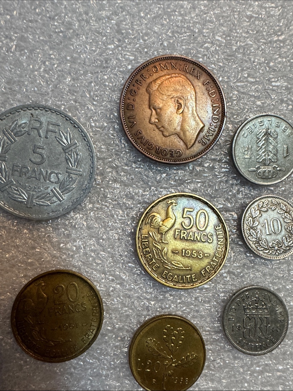 8 Mixed Foreign Coins Dates 1938 - 1958 - Picture 6 of 14